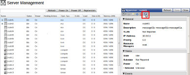 Pending Actions table with Node details